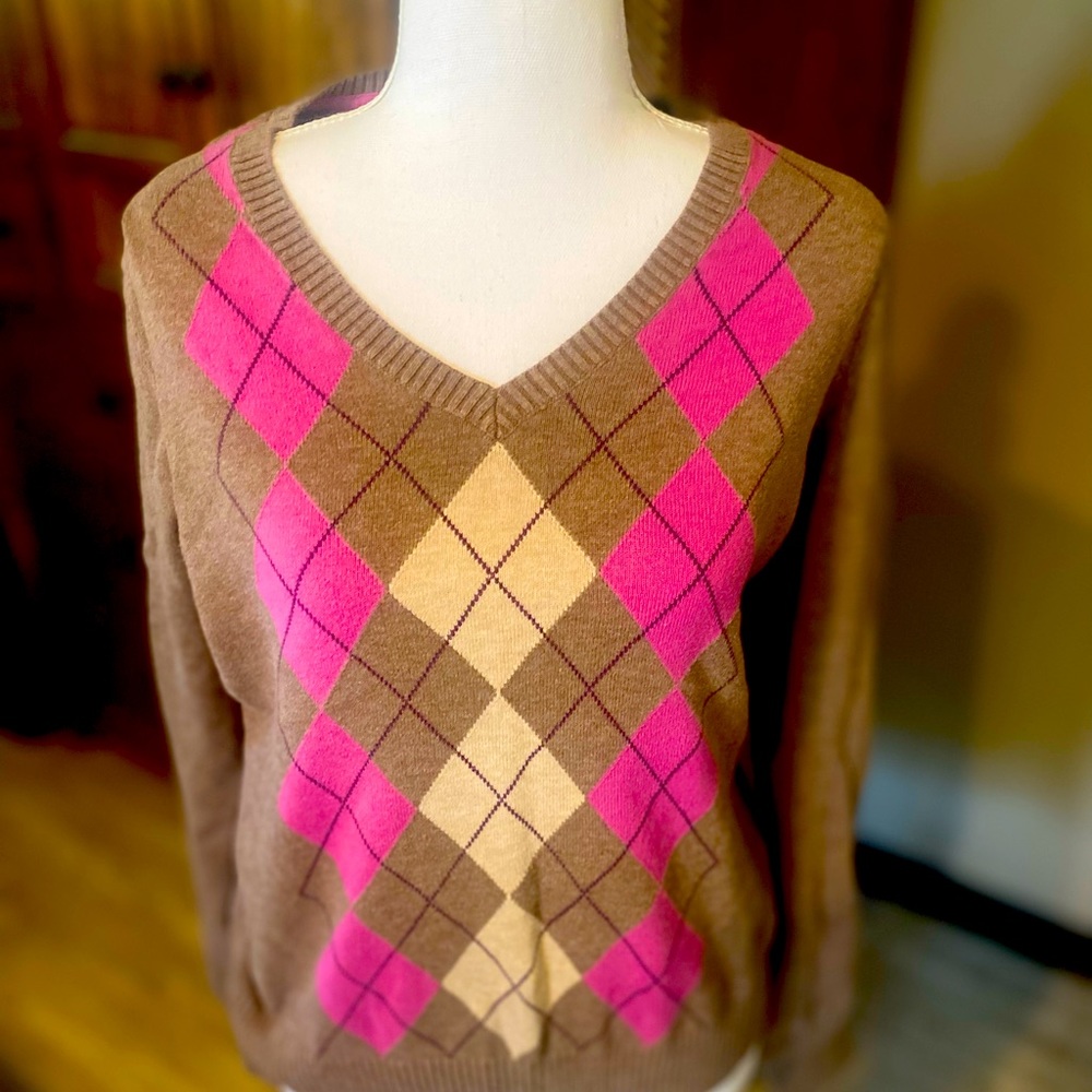 Izod, L, pullover preppy sweater
